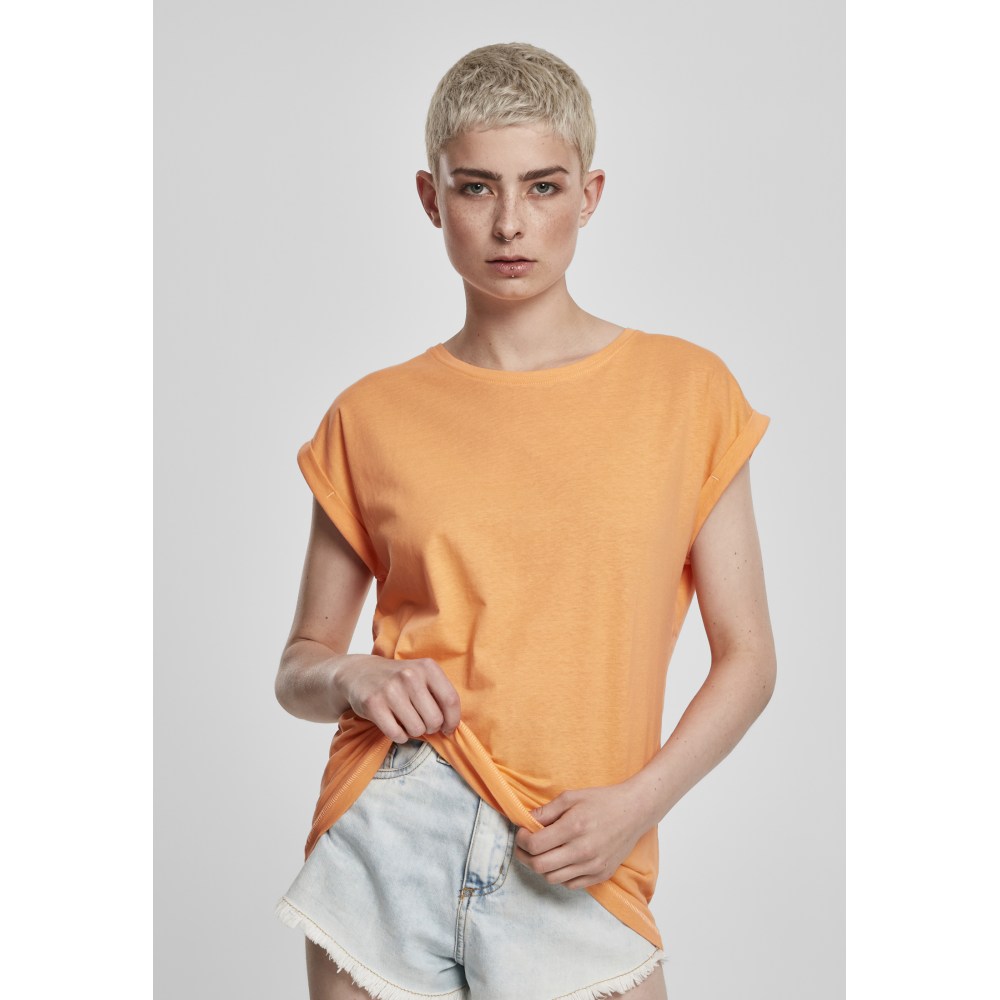 Urban Classics - Extended shoulder Dames Tshirt - Oranje